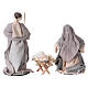 Holy Family 20 cm resin and purple and grey cloth s4