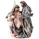 Holy Family 20 cm resin and grey and pink antiqued cloth Shabby Chic style s1