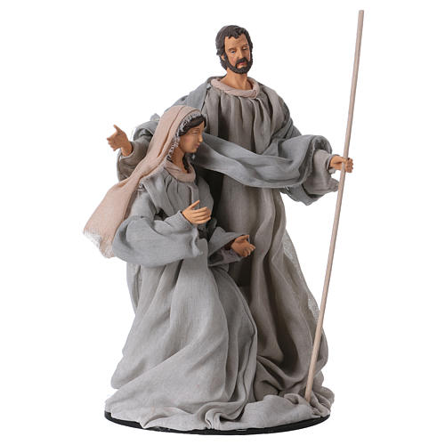 Holy Family 36 cm resin and green and grey 3