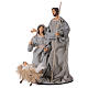Holy Family 36 cm resin and green and grey s2