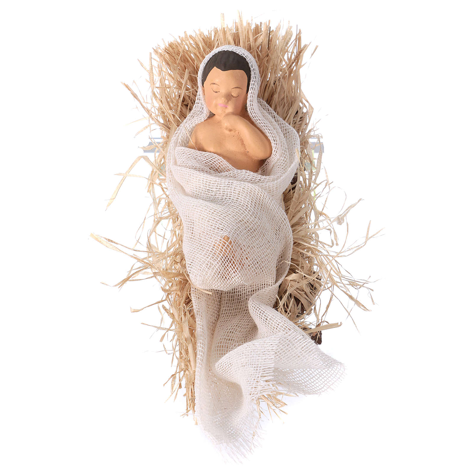 Resin Nativity Scene 36 cm green grey fabrics online sales on