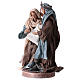 Holy Family 20 cm resin and brown and blue cloth Shabby Chic style s2