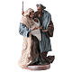 Holy Family 20 cm resin and brown and blue cloth Shabby Chic style s3