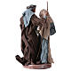 Holy Family 20 cm resin and brown and blue cloth Shabby Chic style s4