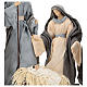 Natividade e reis magos resina tecido roxo cinzento para presépio figuras altura média 46 cm s3