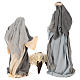 Natividade e reis magos resina tecido roxo cinzento para presépio figuras altura média 46 cm s7