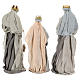 Natividade e reis magos resina tecido roxo cinzento para presépio figuras altura média 46 cm s11