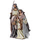 Holy Family 66 cm resin and pink and grey cloth Shabby Chic style s3