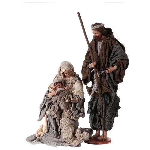 Nativity Scene on a base 81 cm Resin Beige and Grey 1