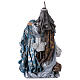 Holy Family 66 cm resin and blue and silver cloth Shabby Chic style s5