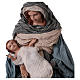 Holy Family 60 cm resin and blue and brown cloth Shabby Chic style s2
