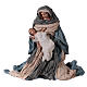 Holy Family 60 cm resin and blue and brown cloth Shabby Chic style s3