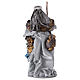 Holy Family 32 cm resin and blue and silver cloth Shabby Chic style s6
