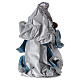 Natività 32 cm resina tessuto blu argento Shabby Chic s5