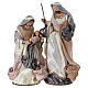 Holy Family 38 cm resin and grey and pink cloth Shabby Chic style s1