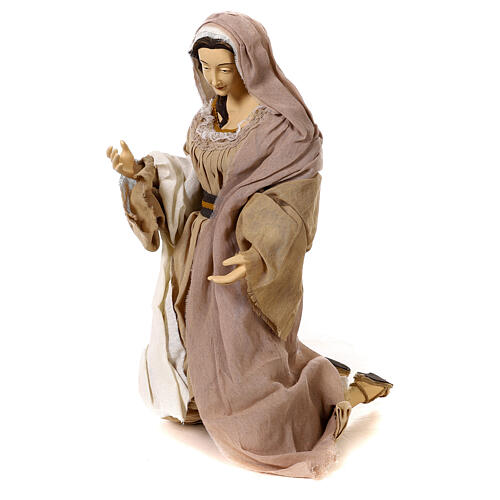 Holy Family 72 cm resin and pink cloth Shabby Chic style 6