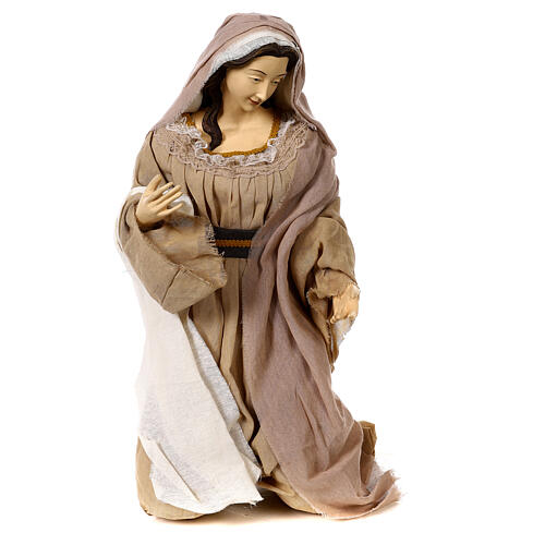 Scena narodzin Jezusa 72 cm żywica i tkanina różowa, styl Shabby Chic  3