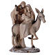 Holy Family 19 cm resin and beige cloth s1