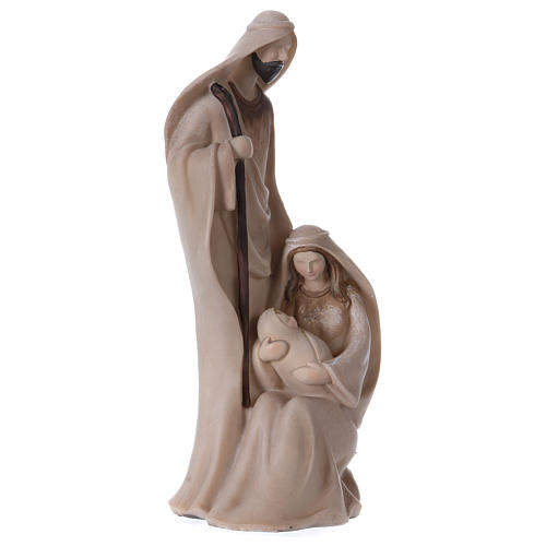 Holy Family 21 cm resin and beige cloth 3