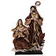 Holy Family 30 cm brown and gold cloth s1