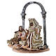 Nativity of Jesus 30 cm in cream and gold color s2