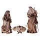 Holy Family 36 cm resin and beige and brown cloth s4