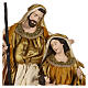 Holy Family 47 cm on base resin and beige and gold cloth s2
