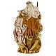 Natividad 47 cm sobre base resina tela crema y oro s5