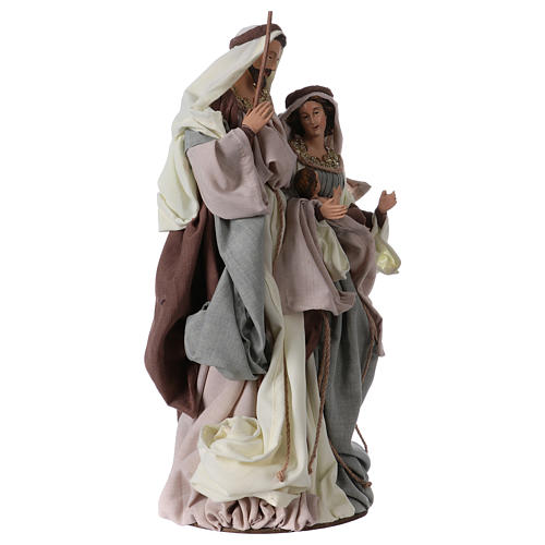 Holy Family 47 cm on base resin and green and beige cloth 3