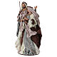 Holy Family 47 cm on base resin and green and beige cloth s2