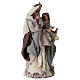 Holy Family 47 cm on base resin and green and beige cloth s3