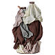 Holy Family 47 cm on base resin and green and beige cloth s4