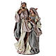 Holy Family on base 47 cm, green and beige clothes s1