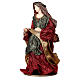 Holy Family 36 cm 3 pieces brown and burgundy cloth s4
