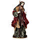 Holy Family 36 cm 3 pieces brown and burgundy cloth s7