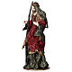 Holy Family 36 cm 3 pieces brown and burgundy cloth s8