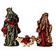 Holy Family 36 cm 3 pieces brown and burgundy cloth s9