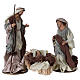 Holy Family 36 cm resin beige and green cloth s1