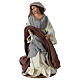 Holy Family 36 cm resin beige and green cloth s2