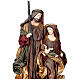 Holy Family on base 47 cm brown and burgundy cloth s2