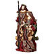 Holy Family on base 47 cm brown and burgundy cloth s4