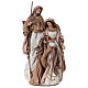 Holy Family on base 47 cm beige and brown cloth s1