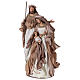Holy Family on base 47 cm beige and brown cloth s2