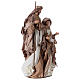 Holy Family on base 47 cm beige and brown cloth s3