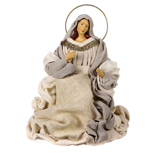 Holy Family 36 cm 3 pieces beige cloth 3