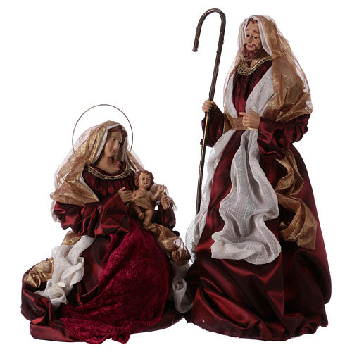 Holy Family 67 cm 2 pieces red and gold cloth 1