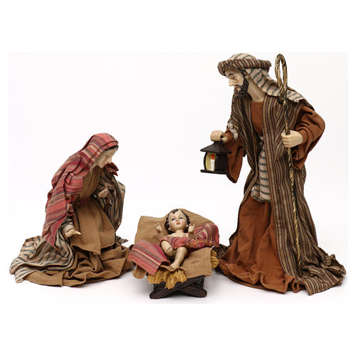 Holy Family figurine, 40 cm oriental style, in colored resin 1