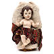 Holy Family oriental style, precious clothing in colored resin 42 cm s2