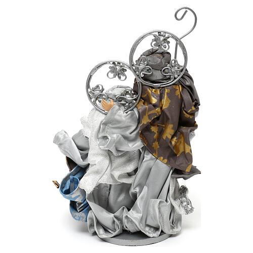 Holy Family Shabby chic style, silver colour 22 cm 4