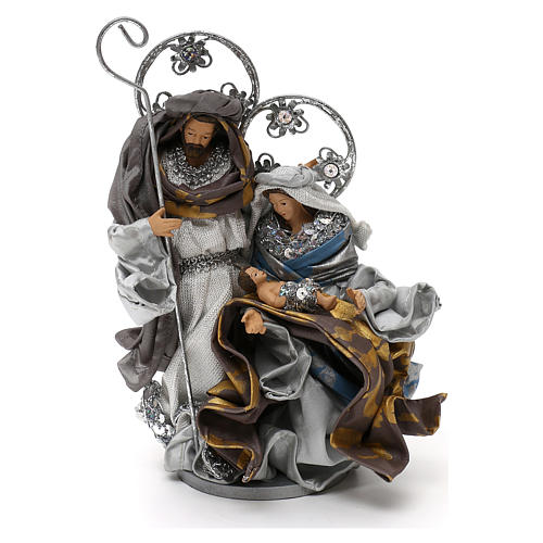 Natividad en estilo shabby chic color plata 22 cm 1